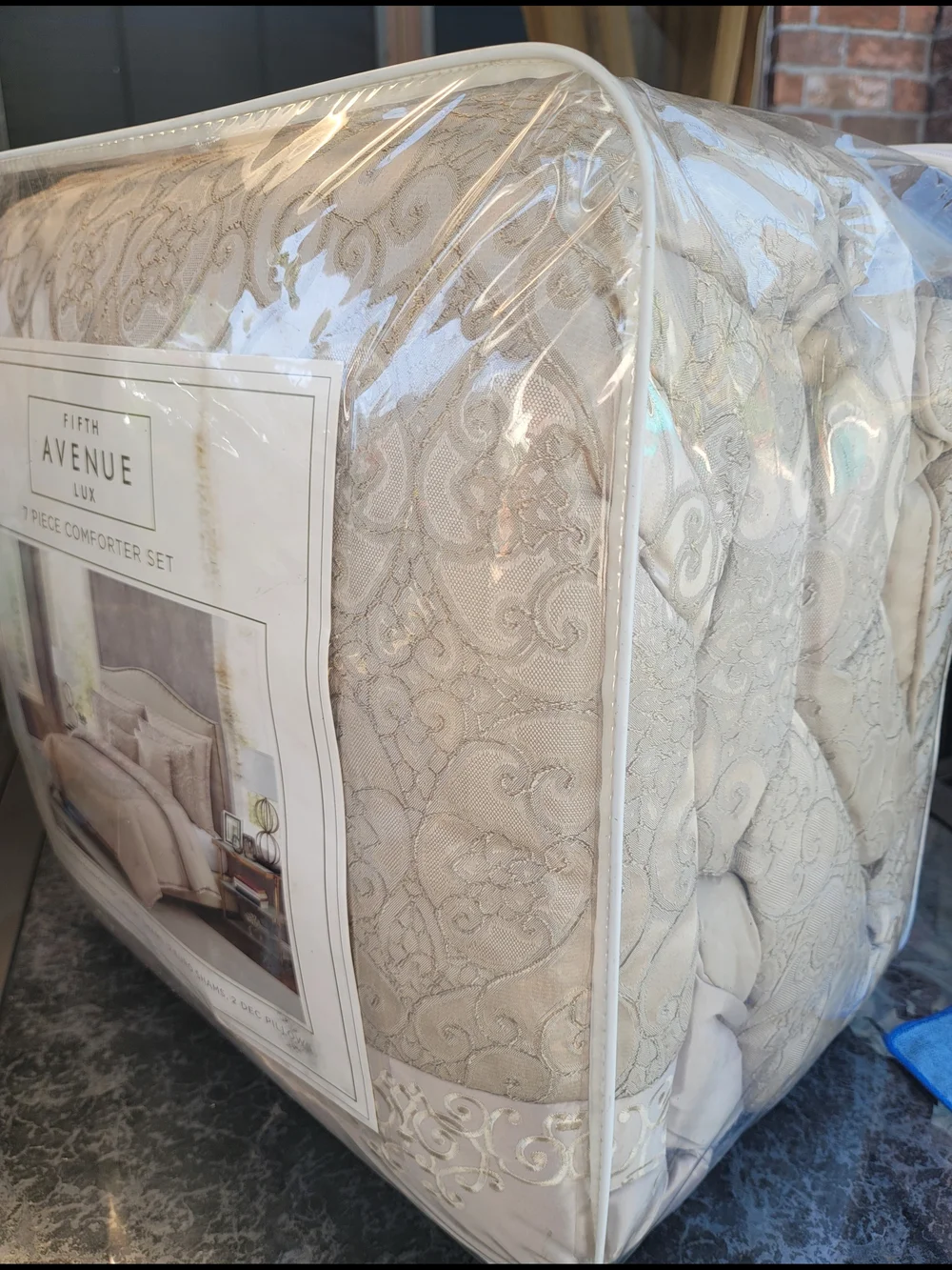 Cream Comforter Set - 7 Piece